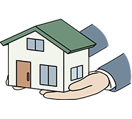 お引渡しのイラスト