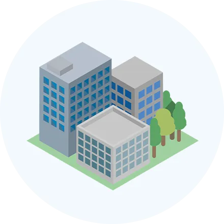 マンション群のイラスト