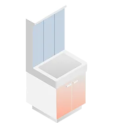 独立洗面台のイラスト