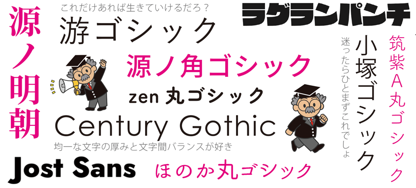 よく使う・好きなフォント