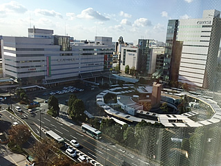 ツアー中宿泊ホテルから見えた浜松駅